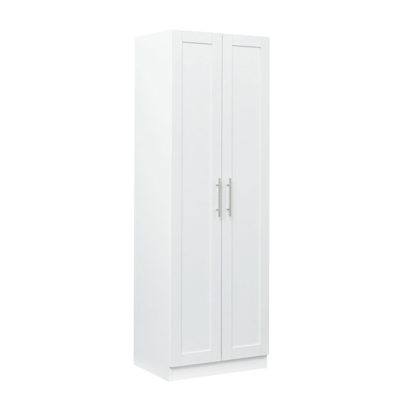 Armoire haute et armoire de cuisine avec portes, tiroirs et espaces de rangement, blanc