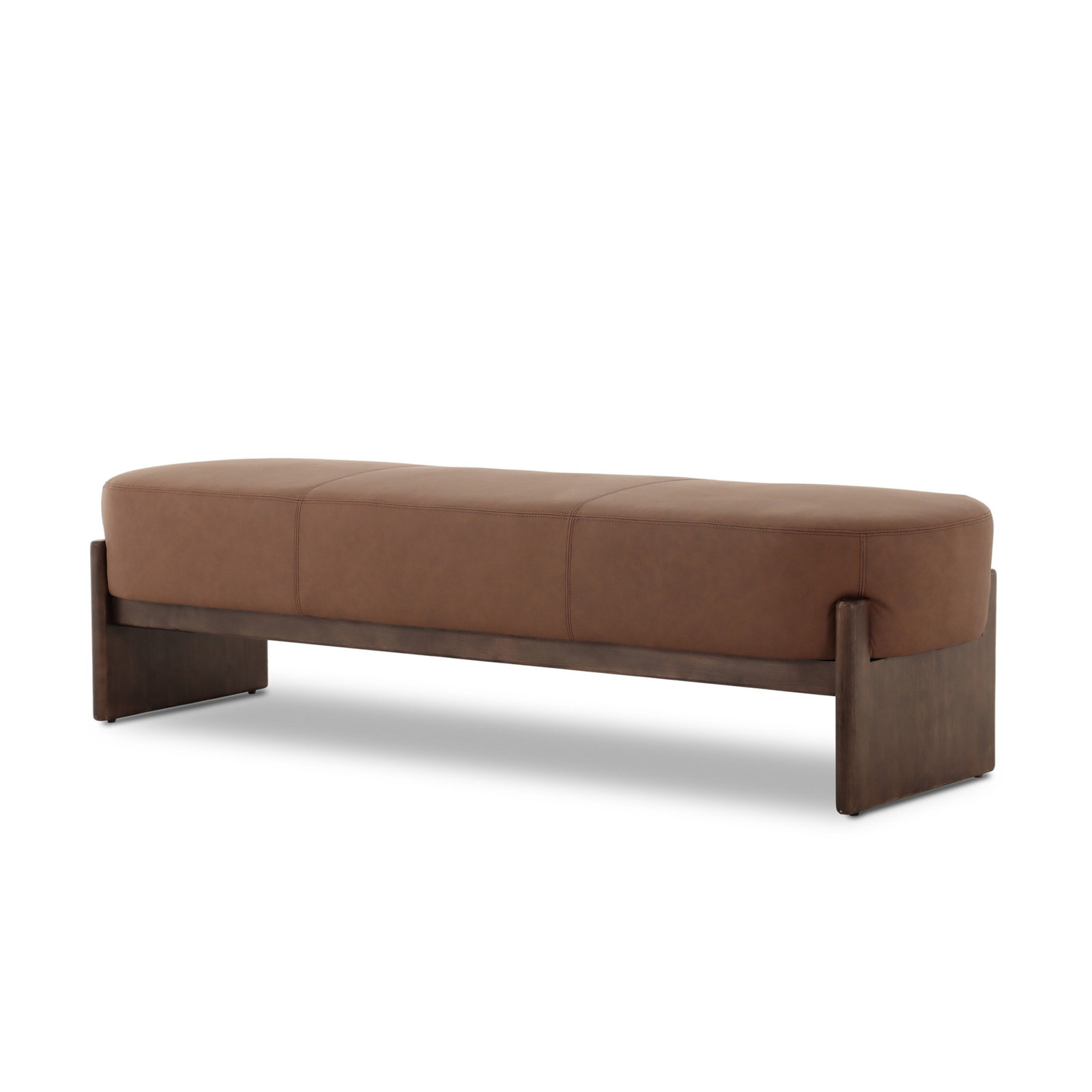 Gusman Bench, 20.5" H x 75.5" W x 20.5" D, Terra Brown Parawood