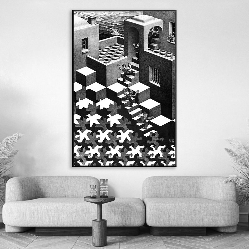 Cycle by M.C.Escher Gallery Wrapped Canvas, 48" H x 33" W