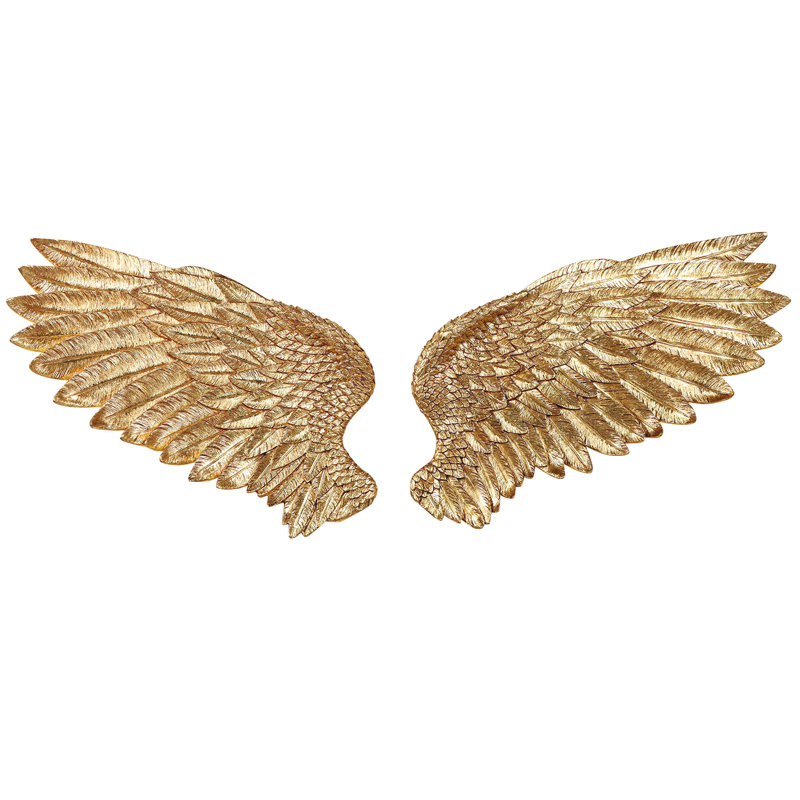2 Piece Angel Wings Wall Sculpture Set