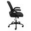  Chaise de bureau noire en tissu et à dossier moyen