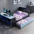 Full Size Wood Daybed With Twin Size Trundle,Desk And USB-916736284