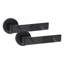 4 Pairs Modern Nova Design Premium Door Handles on Round Rose with 2.5" Latch and 1 Pair of Ball Bearing Hinges