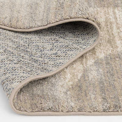 Tapis d'intérieur abstrait en polyester Brayden Studio® Hamadi Armell Beige 5 pi x 7 pi 6 po