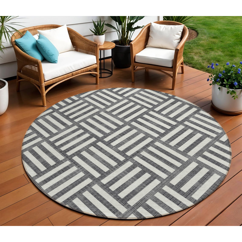 Tapis rond ivoire 8 po