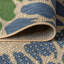 Tapis d'intérieur / extérieur bleu marine / vert à motif floral texturé Hagy-172672888