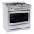 4 Piece Kitchen Set with 36" Gas Range 36" Wall Mount Range Hood 24" Dishwasher & Refrigerator