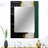 Golden Green And Black Ink Merge IV - Modern Wall Mirror-1092553551