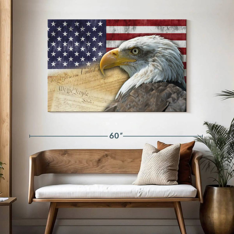 American National Eagle, 32" H x 48" W