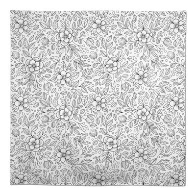 Nappe carrée en polyester floral
