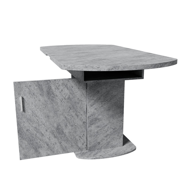 Benten Extendable Oval Dining Table, Grey