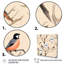«Little Birds On The Tree Branches», reproduction d'art sur toile-427642172-427642168