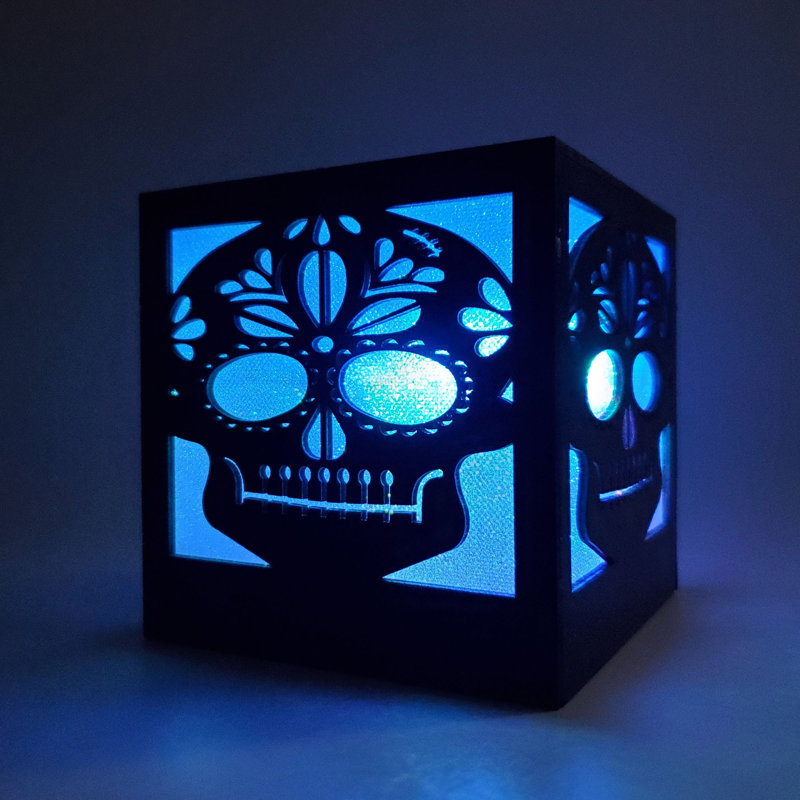 Battery Operated Colour Changing Sugar Skull Box