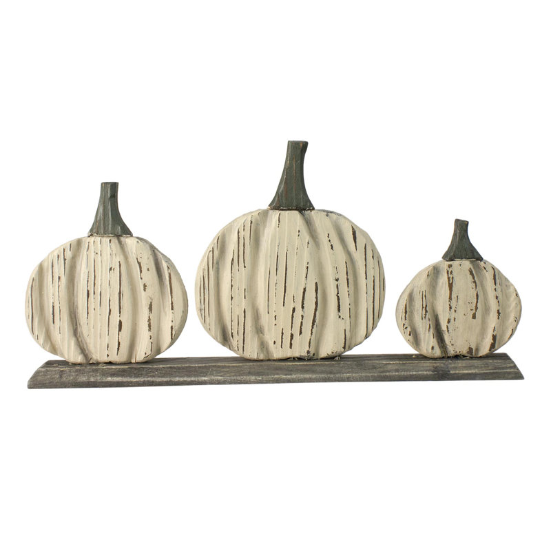 Décoration automne récolte d’automne 3 petites citrouilles 16,5 "