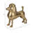 Aluminum 10" Fifi Gold Poodle, Elegant Sculptures - 11" x 3" x 10"