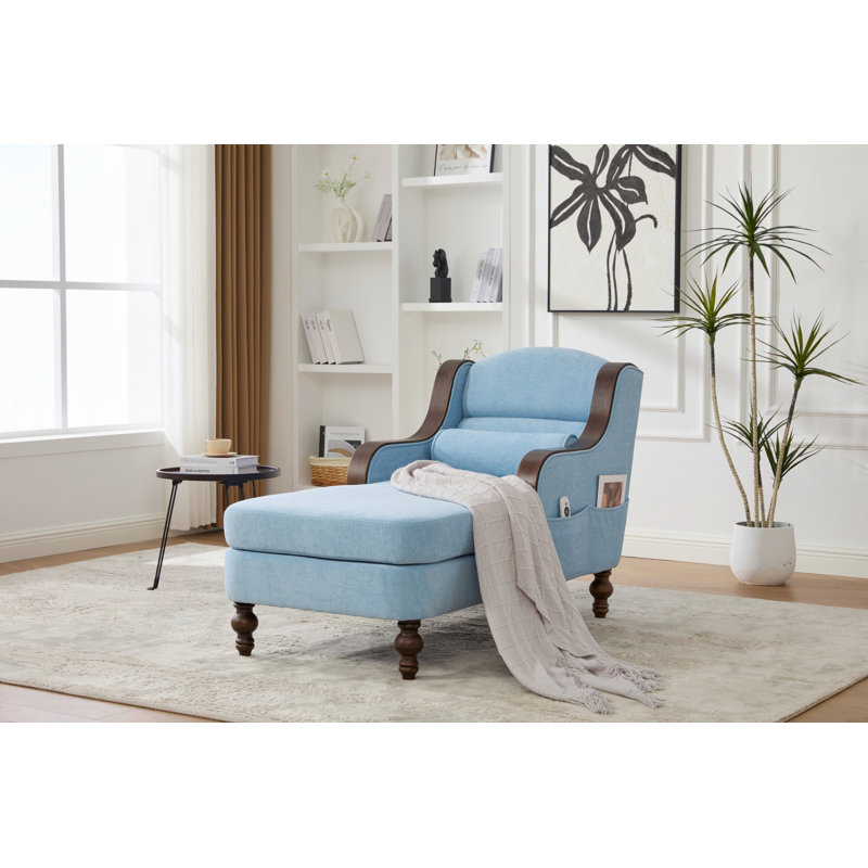 Chaise longue d'intérieur surdimensionnée, canapé de lecture pour le salon, chambre à coucher, Bleu pâle