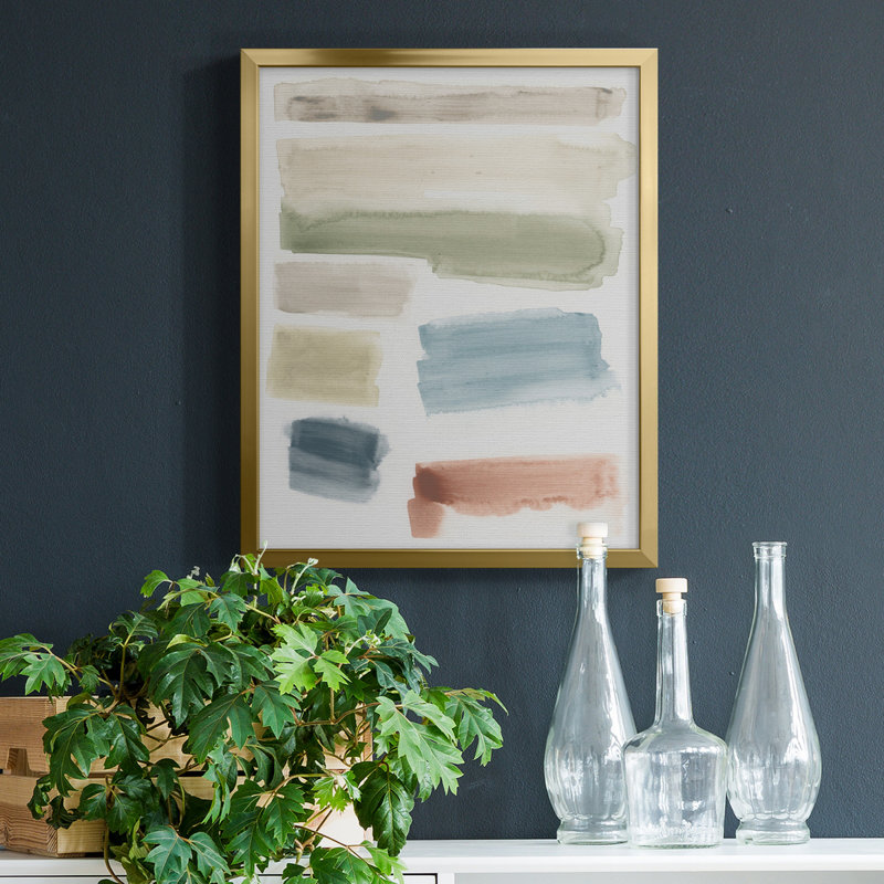 Watercolor Swatches I - Toile encadrée de qualité supérieure - prête à être accrochée