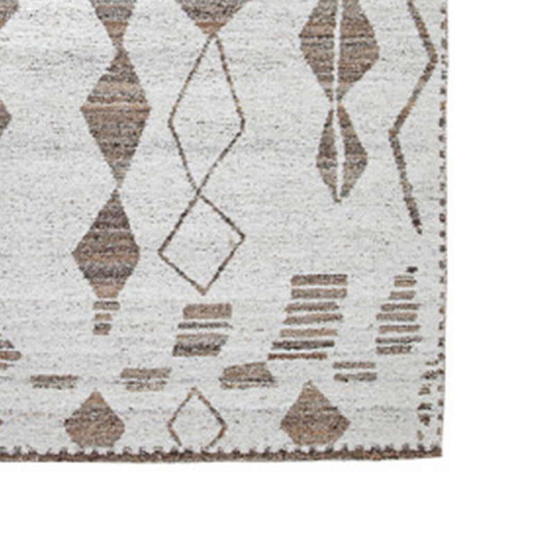 Tapis Betty, motif géométrique, polyester brun beige, Rectangle 5 pi x 7 pi