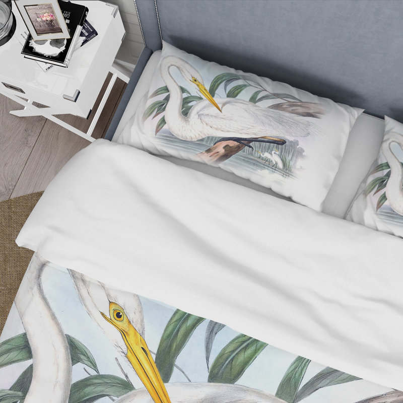 Ensemble de housse de couette Traditional Vintage Birds IV - Polyester microfibre