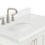 Meuble-lavabo sur pied simple 37 po avec plateau en quartz blanc Abshire-93359476