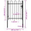 Helmsford 170.18 cm H x 99.06 cm W Gate Fencing
