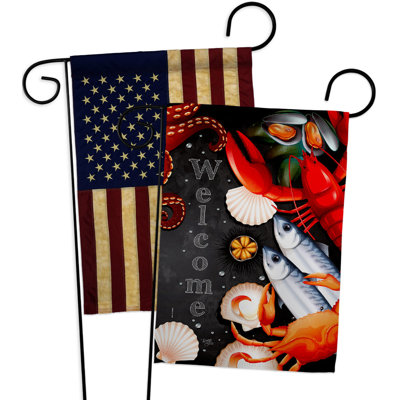 Drapeau de jardin en polyester 2 côtés 18,5 x 13 po
