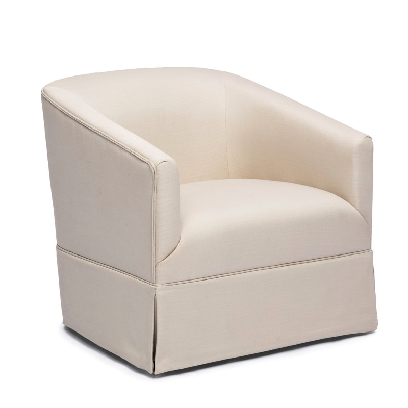 Chaise pivotante à jupe en lin Earl