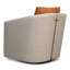 Fauteuil demi-tonneau pivotant rembourré Bronson