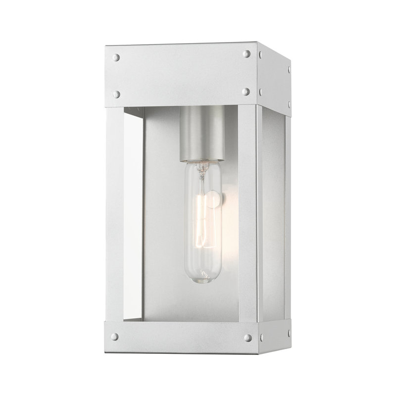 Pippo 1 - Bulb 9.75" Integrated LED Outdoor Wall Lantern, Satin Nickel