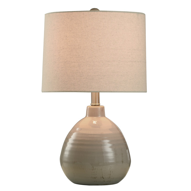 Alverez Ceramic Table Lamp, Glacier Gray