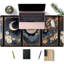 Tapis de bureau Céleste Lunaire Nature Tarot Carte Lune Florale Grand Tapis de Souris XXL 90 x 40 cm Tapis de bureau Botanique Nuit de Sorcière Tapis de souris Gaming Tapis de souris pour ordinateur portable Décoration de bureau Cadeau