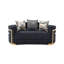 Causeuse avec coussins pour le salon, noir