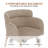 Modern Upholstered Solid Wood Dining Chair With Arms-1484140194
