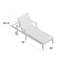 Chaise longue inclinable 79 po avec coussins Bevens-1291619012