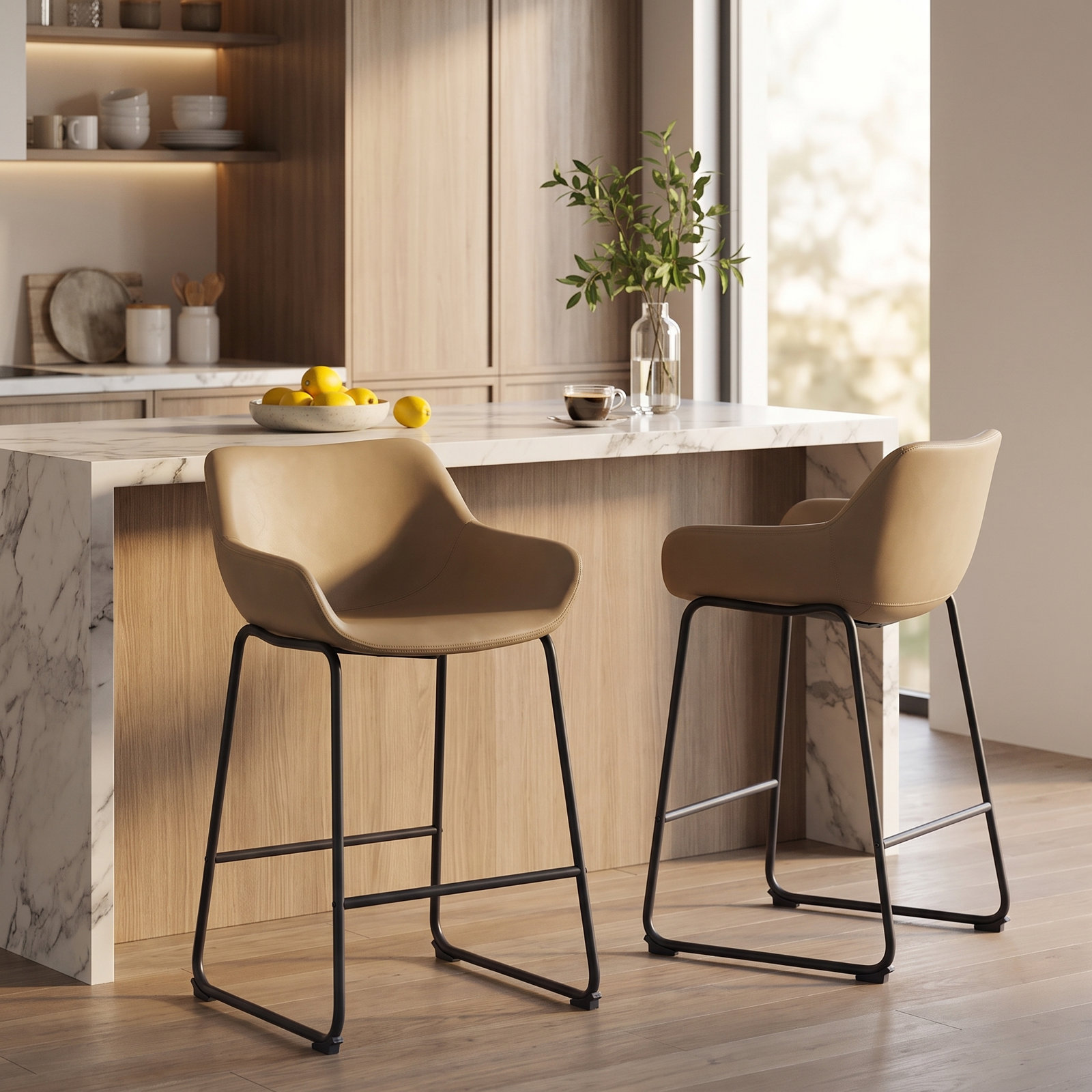 24 " Bar Stool, Taupe