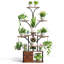 Support pour plante d'intérieur multi-niveaux à structure métallique avec 3 lumières de culture à spectre complet