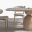 Table de salle à manger en ardoise de style crème-106219277