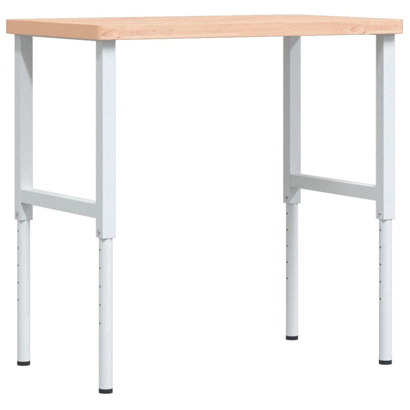 100cm W Solid Wood Top Height-Adjustable Workbench