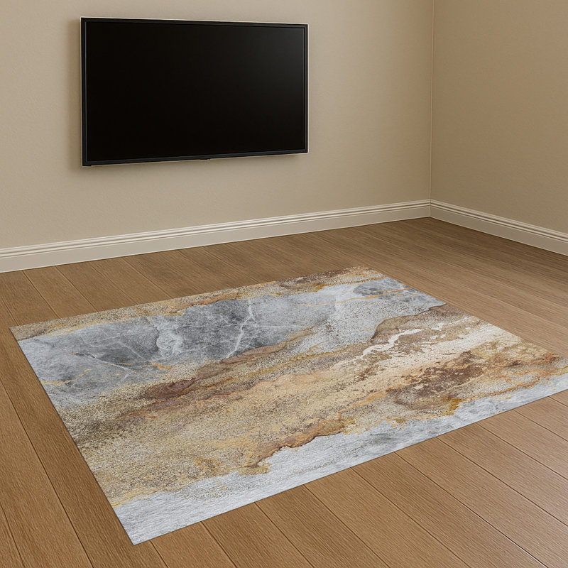 Abstract Area Rug, Runner 70 x 140 cm