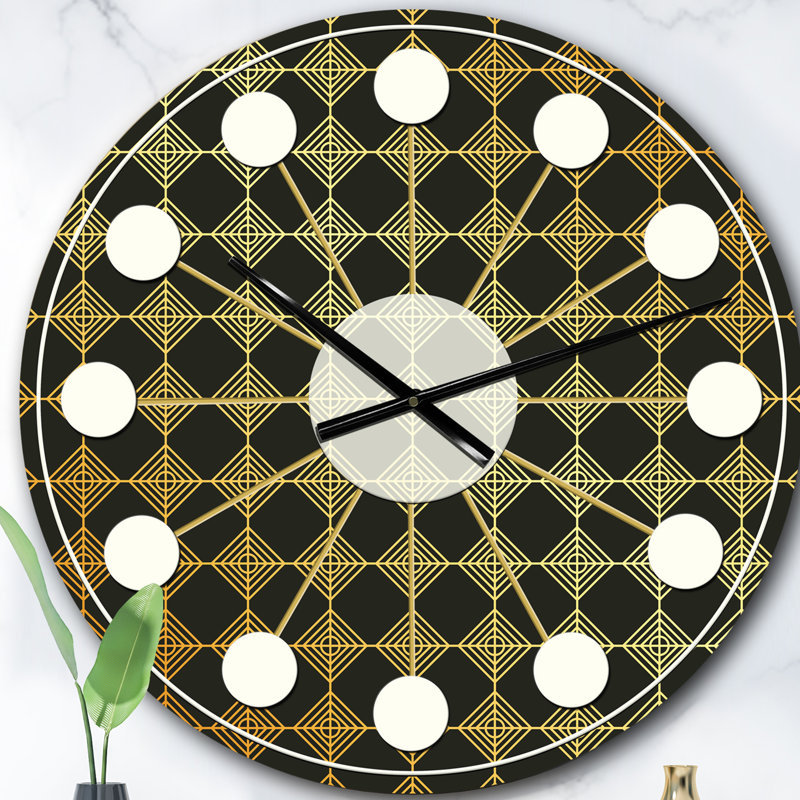 Horloge murale Golden Luxury, Surdimensionné