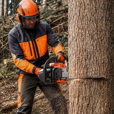 Gas Powered Chainsaw 20 & 22 Inch 62CC 3.8HP 2 Stroke Engine Saw, for Wood Cutting, Tree Trimming & Land Clearing, Throttle-Synced Choke, Power Chain Saw with Non-Slip Handle & Dual Tanks