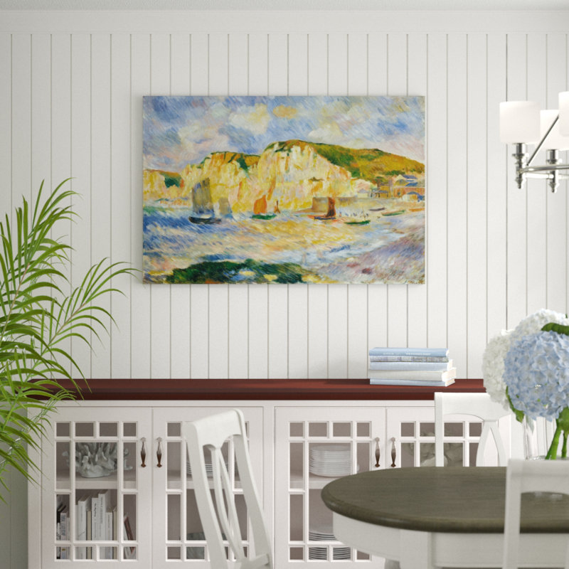«Sea and Cliff», peinture sur toile, H 32 po x l 48 po