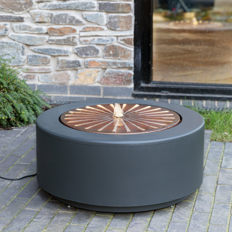 Outdoor Metal Fountain with Lights