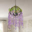 Luminaire suspendu rustique réglable en métal à 3 lumières avec lumière Wisteria