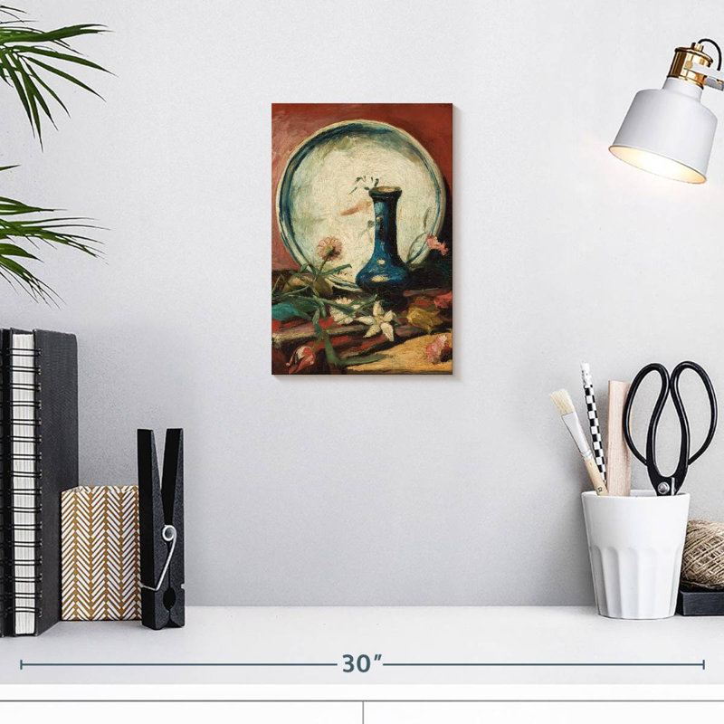Vase et fleurs Harnek, H 12 po x l 8 po