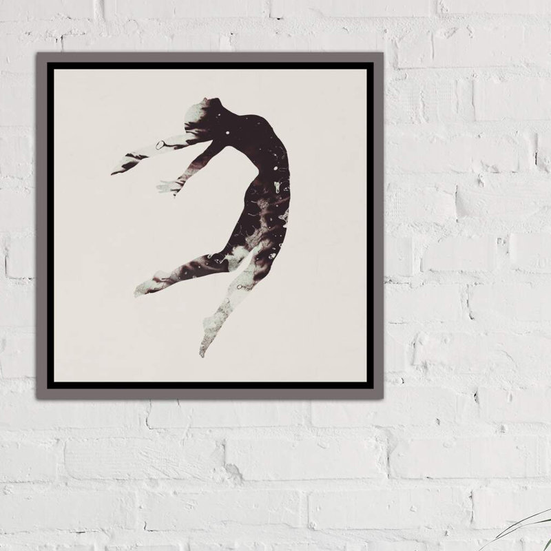 «Float Away I» par Daniel Taylor - reproduction d'art, Toile encadrée de bois rustique foncé, H 18 po x l 18 po x 1,5 po