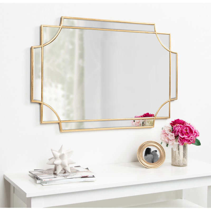 Ocilla Wall Mirror, 36" x 24", Gold