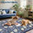 Washable Vintage Floral Hallway Runner Rug, Non-Slip, Stain-Resistant, for Kitchen, Laundry & Bathroom - Black-984995116