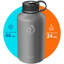Bouteille d'eau isolée en acier inoxydable 64 oz.-70856548