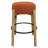 Jaden 36" Bar Table Set With 2 Natalia Bar Stools In Rust Boucle Fabric